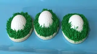 Golf Ball In Grass Father's Day Cookies (How To)