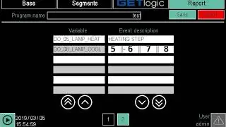Gefran 3850T - Variables recording config - SUB ENG