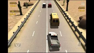 Traffic Racer Blue Car | High Speed | Snowy | Sample video game | Mobile game Development.