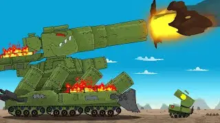 МЕГА МОНСТР ПРОТИВ ГИГАНТСКОГО ТАНКА!!! Мультфильм про танки.
