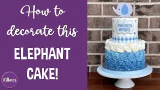 Simple Elephant Cake - Cake Decorating Tutorial