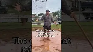 The coach that refuses to cancel practice | #baseball #skit #content #shorts