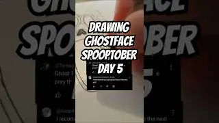 Drawing Ghostface from the Scream movies #shorts #horrorshorts