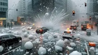Chaos in USA !! Atlanta Airport Hit by Massive Hail Storm and Flooding