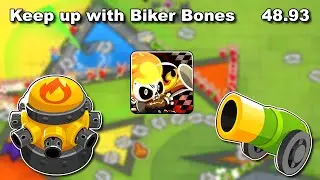 Keep up with Biker Bones quest, V48 Minimum Time, BTD 6 (easiest min time strategy)