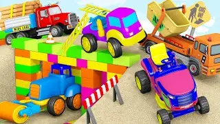 Bridge Construction Vehicles, Fire Truck, Dump Truck Toys