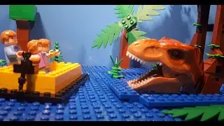 Lego jurassic park: T-rex at the lagoon