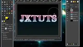 How to create colorful layered glowing text in GIMP