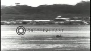 Spectators in the stands look at NATO (North Atlantic Treaty Organization) aircra...HD Stock Footage