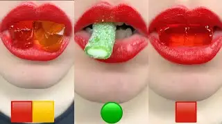 asmr 먹방 satisfying Mukbang  Food Emoji Challenge TikTok gummy marshmello jelly