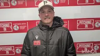 Ben Townsend talks after the 1-0 win over Ossett United
