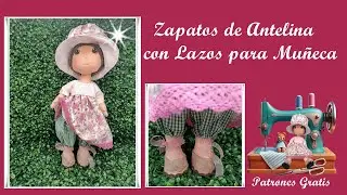 Tutorial F&aacute;cil de Zapatos de Antelina con Lazos de Organza para la Mu&ntilde;eca de Tela Isabella