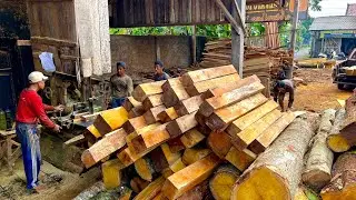 Full Yellow‼️This Jackfruit Wood Has a Special Core When Sawmilled for Block Material