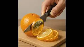 Glass Orange 🍊 - Slice ASMR 💗 #aiasmr #ai #orange #glassfruit #fruitcutting