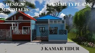 DESIGN RUMAH MINIMALIS TYPE 42/60 3 KAMAR TIDUR