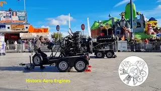 Great Yarmouth - Classic car event, October 2021.  Rolls-Royce Merlin and Alvis Leonides