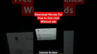 Download Movies For Free Without Ads From Internet Archive #webdevelopment
