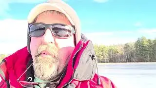 Vermont Ice Fishing in a remote pond!