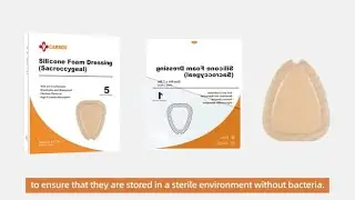 💙Carbou Sacrum Silicone Foam Dressing &ndash;  6&times;7in | Ergonomic, Soft, Absorbent
