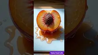 Peach Cut Open | Fuzzy Skin & Juicy Interior #Peach #Fruit #Macro #Juicy