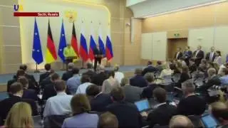 Putin and Merkel Meet to Discuss Ukraine