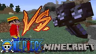LUFFY VS THE WITHER in minecraft (OP Craft Mod) ( One Piece)
