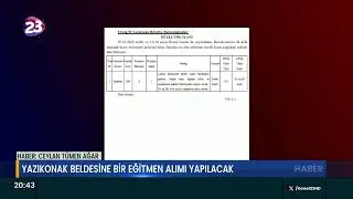 YAZIKONAK BELDESİNE BİR EĞİTMEN ALIMI YAPILACAK