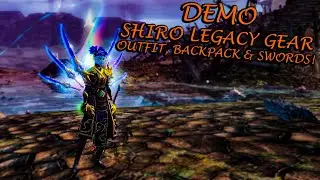 Guild Wars 2 - Shiro Legacy Outfit, Backpack & Blades Demo!