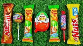 Satisfying video Asmr lollipops candy and chocolate gummy candy unboxing video