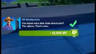 Fortnite Challenge - Hit weakpoints - Chapter 2 Season 7