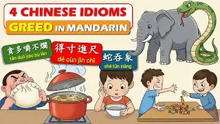 Greed in Mandarin | 4 Chinese Idioms Every Kid Should Learn | 貪心不足，蛇吞象