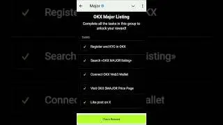 Major Airdrop: OKX Listing Task and Connect OKX Web3 Wallet
