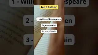 Top 3 Authors to Read #shorts #books