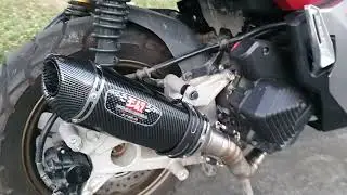Honda ADV 160 2022 with Yoshimura R77 370mm full system exhaust sound check