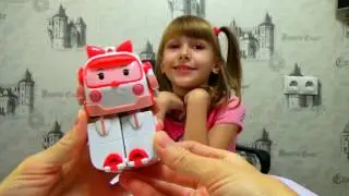 Робокар Эмбер игрушка-трансформер и раскраска/Robokar Amber toy transformer and coloring