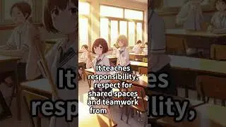 Why Japanese Students Clean Their Classrooms 🧹🇯🇵 | Japan Travel Facts #shorts