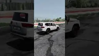 defender and land cruiser suspension test #shorts #gaming #landcruiser #toyota #rangerover