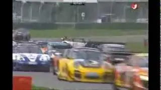 ADAC GT MASTERS Hockenheim 2013 - 2 Massive Crashes [RED FLAG]