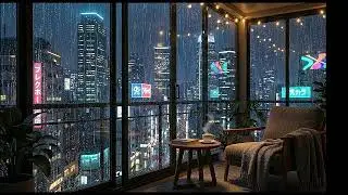 Rainy Night on a City Balcony [2 Hours]