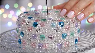 【ASMR】3種🩷宝石クリスタルガラスケーキ カッティングCrystal Glass Cake Cutting ASMR ✨ Satisfying Jewel-Like Cuts #ai#AI動画