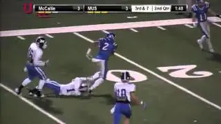 MUS QB Blake Bennett scrambles and finds WR Devin Perry 40 yd TD
