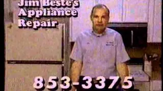 Jim Beste's Appliance Repair commercial 1996 (Corpus Christi, TX)