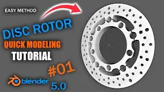 Easy Disc Rotor Modeling in Blender 5.0 Hard Surface Basics