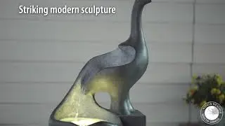 Lighted Peacock Fountain