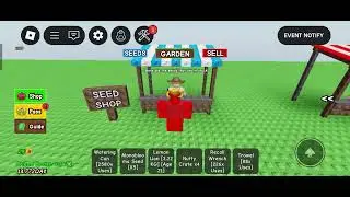 Just doing random things in grow a garden. 