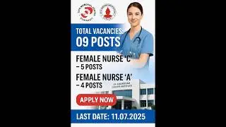 TMC Nursing Officer Vacancy 2025 | 09 Posts | Apply Now &ndash; Last Date 11 July#nursingofficer #tmc