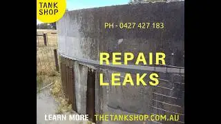80 to 90 YEAR OLD Tank - leaking concrete tank repair - video shows (polyurethane injection)