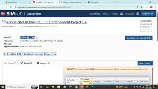 Access 2021 Practice Ch 1 Independent Project 1-4 |Access 2021 Practice Ch 1 Independent Project 1-4