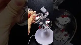 7 5&Prime; Hello Kitty Glass Bong with Red Kitty Heads