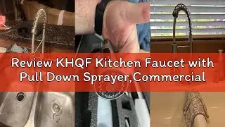 Review KHQF Kitchen Faucet with Pull Down Sprayer,Commercial Single Handle Stainless Steel Kitchen F